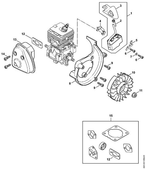 Sopradores (BG, BR) BG 86-D Sistema de ignição, Silenciador BG 86 C-E D, BG 86-D da marca Stihl