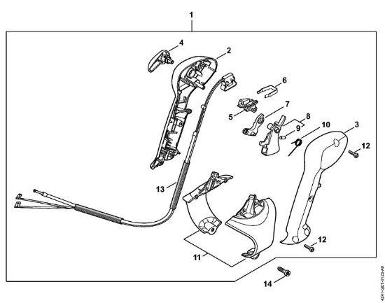 Sopradores (BG, BR) BR 200 Cabo de manejo da marca Stihl