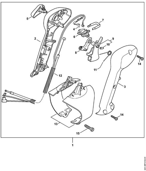 Sopradores (BG, BR) BR 200 Cabo de manejo da marca Stihl