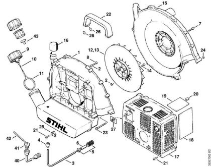 Sopradores (BG, BR) BR 320 L Caixa do ventilador da marca Stihl