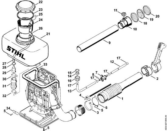 Sopradores (BG, BR) BR 340 Jogo de transformação BR/SR da marca Stihl