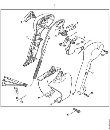 Sopradores (BG, BR) BR 350 Cabo de manejo da marca Stihl
