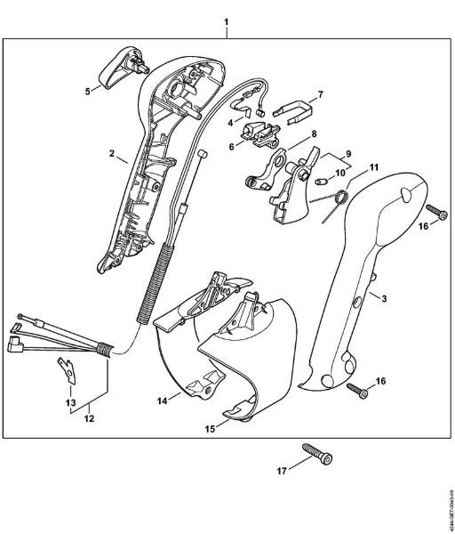 Sopradores (BG, BR) BR 350 Cabo de manejo da marca Stihl
