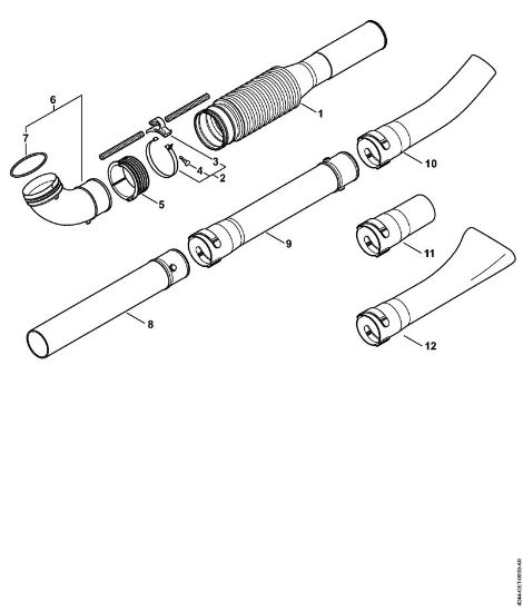 Sopradores (BG, BR) BR 350 Mangueira dobradiça, Tubo soprador da marca Stihl