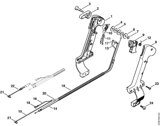 Sopradores (BG, BR) BR 420 C Cabo de manejo BR 420 C (46.2001) da marca Stihl