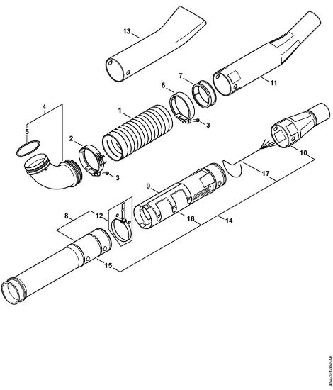 Sopradores (BG, BR) BR 430 Mangueira dobradiça, Tubo soprador da marca Stihl