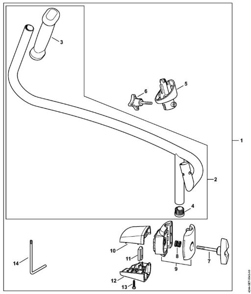 Sopradores (BG, BR) BR 450 Cabo para duas mãos da marca Stihl