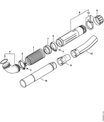Sopradores (BG, BR) BR 450 C-EF Mangueira dobradiça, Tubo soprador da marca Stihl