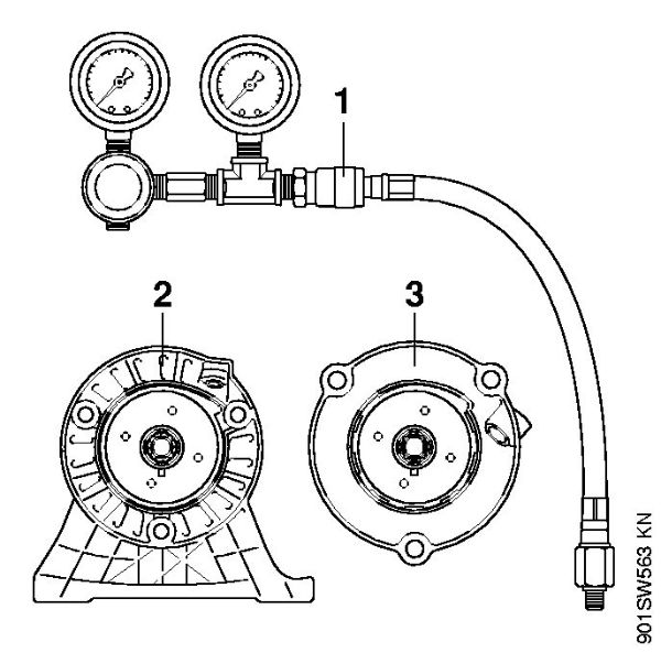 Sopradores (BG, BR) BR 500 Jogo Aparelho de teste da impermeabilidade da marca Stihl