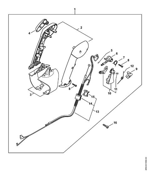 Sopradores (BG, BR) BR 550 Cabo de manejo da marca Stihl
