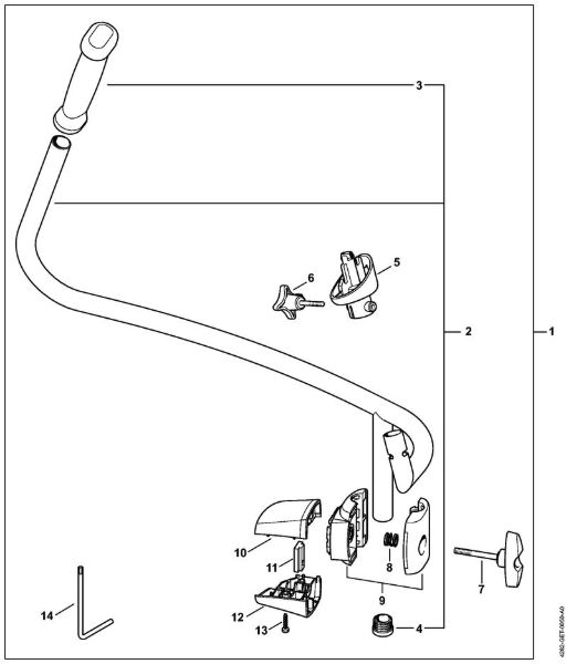 Sopradores (BG, BR) BR 700 Cabo para duas mãos da marca Stihl