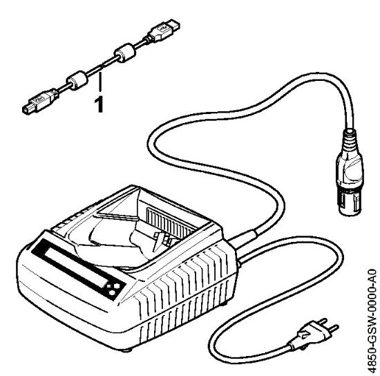 Sopradores alimentados a bateria (BGA) BGA 300.0 Aparelho de diagnóstico com bateria ADG 2 BR 127 V da marca Stihl