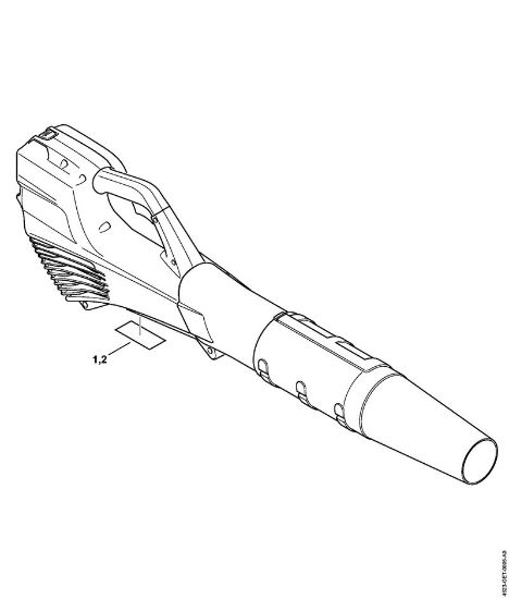 Sopradores alimentados a bateria (BGA) BGA 56 Numero da máquina da marca Stihl
