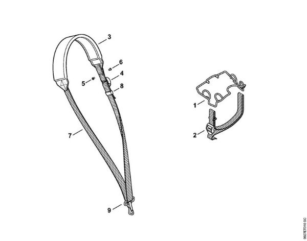 Sopradores alimentados a bateria (BGA) BGA 85 Cinto de suporte da marca Stihl