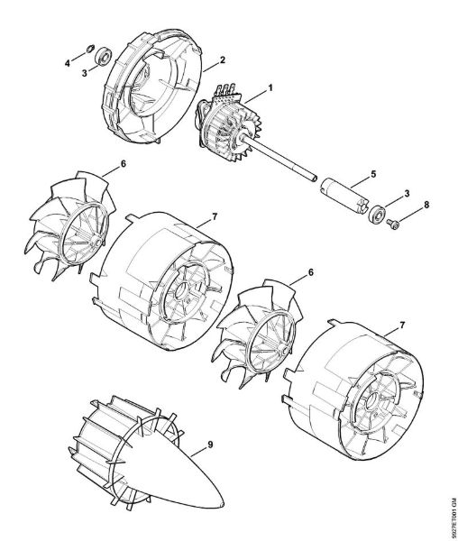 Sopradores alimentados a bateria (BGA) BGA 85 Motor eléctrico, ventilador da marca Stihl