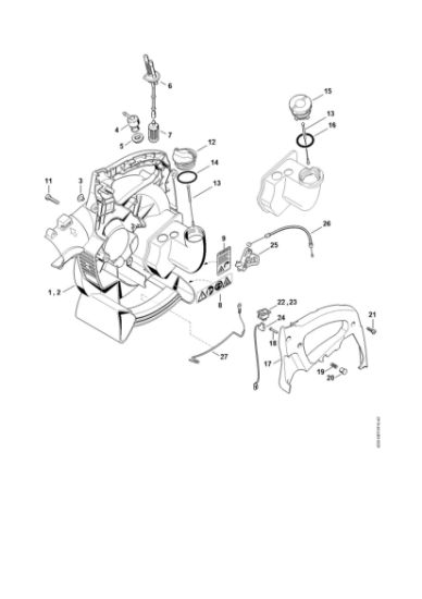 Imagem de Caixa do ventilador interior SH 55 (04.2001), (45.2001), (18.2002) SH 55