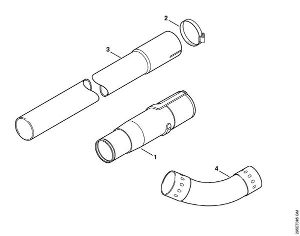 Trituradoras de aspiração (SH) SH 55 Limpeza para as goteiras da marca Stihl