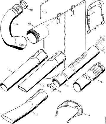 Trituradoras de aspiração (SH) SH 85 Tubeira , Dispositivo de aspiração da marca Stihl