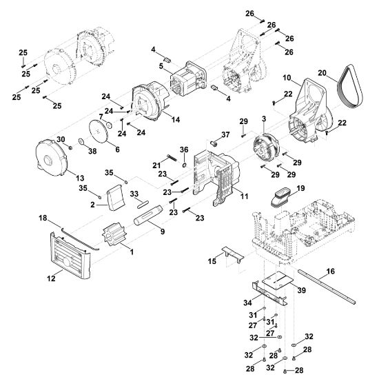 Imagem de C - Motor, mecanismo de corte GHE 140.0 L