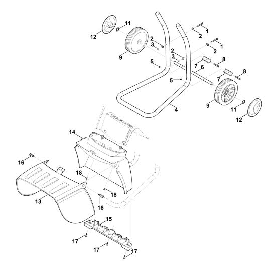 Imagem de C - Suporte da roda GHE 260.0