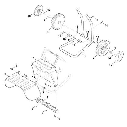 Imagem de D - Suporte da roda GHE 375.0