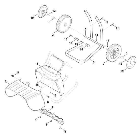 Imagem de D - Suporte da roda GHE 375.0