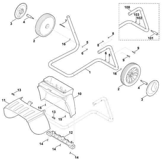 Imagem de D - Suporte da roda GH 370.0 S