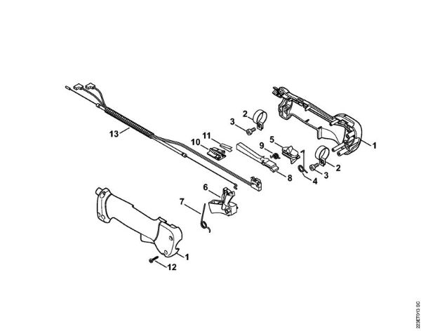 Máquina com rolo para varrer (KW) KW 85 Cabo da mão da marca Stihl