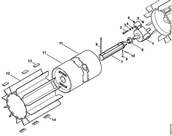 Máquina com rolo para varrer (KW) KW 85 Engrenagem, Máquina com rolo para varrer da marca Stihl