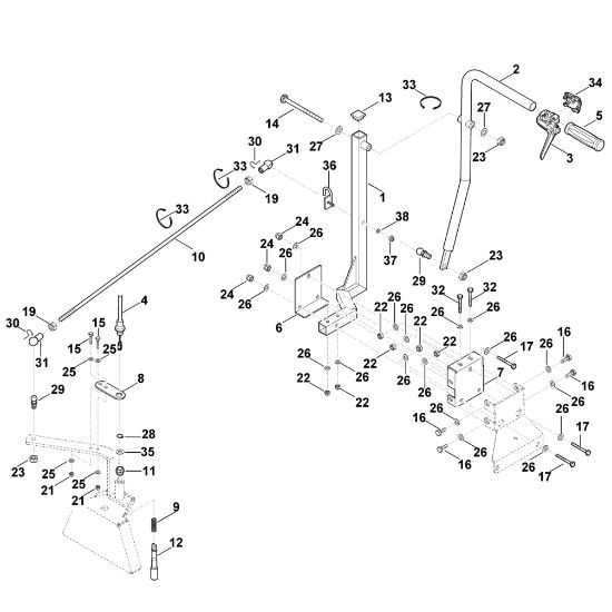 Imagem de B - Triangulo de acoplamento dianteiro - 1 AKD 500.1