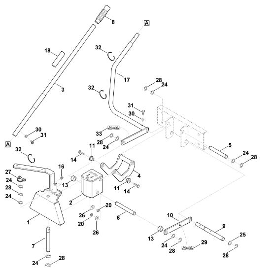 Imagem de C - Triangulo de acoplamento dianteiro - 2 AKD 500.1