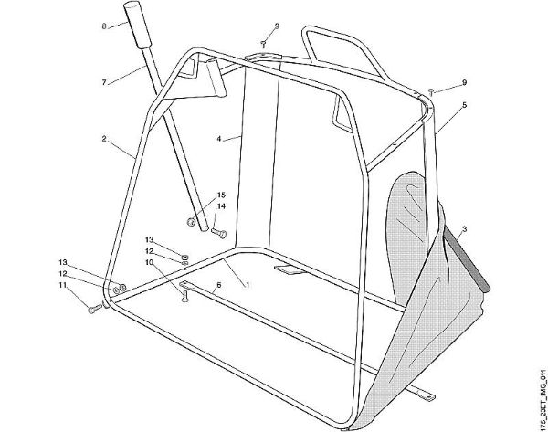 MT MT 540 K - Cesta de recolha de relva - 2 da marca Viking