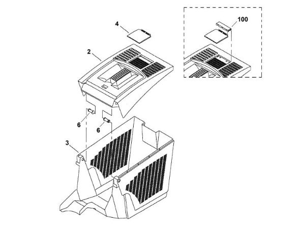 Imagem de E - Cesta de recolha de relva MB 400 X