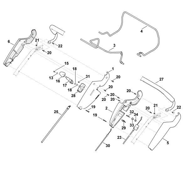 Imagem de A - Parte superior do guiador MB 650.0 VR