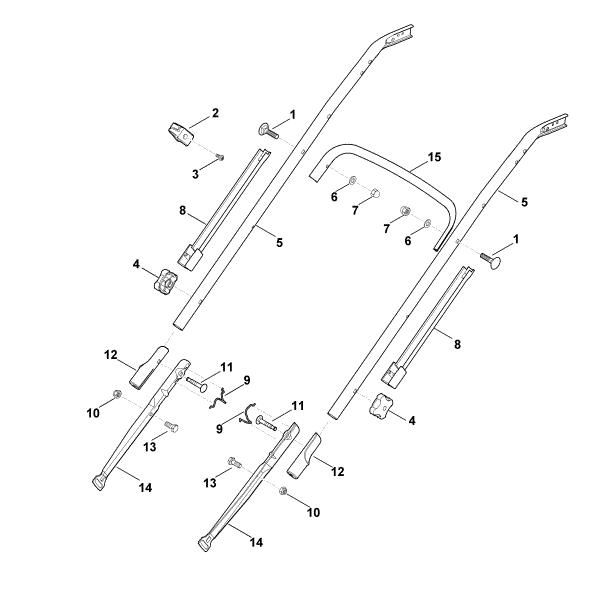 Imagem de B - Parte inferior do guiador MB 655.1 GS