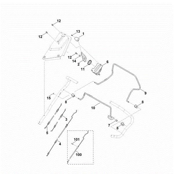 Imagem de A - Parte superior do guiador MB 655.3 V