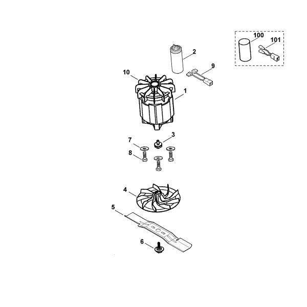 Imagem de C - Motor, lamina ME 340