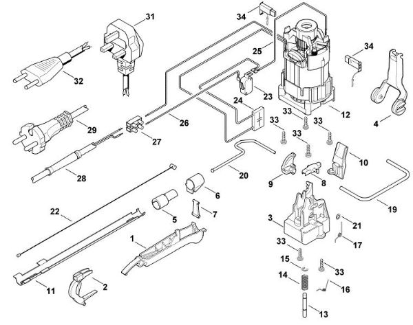 Imagem de C - Motor eléctrico, sistema de comutação HE 810