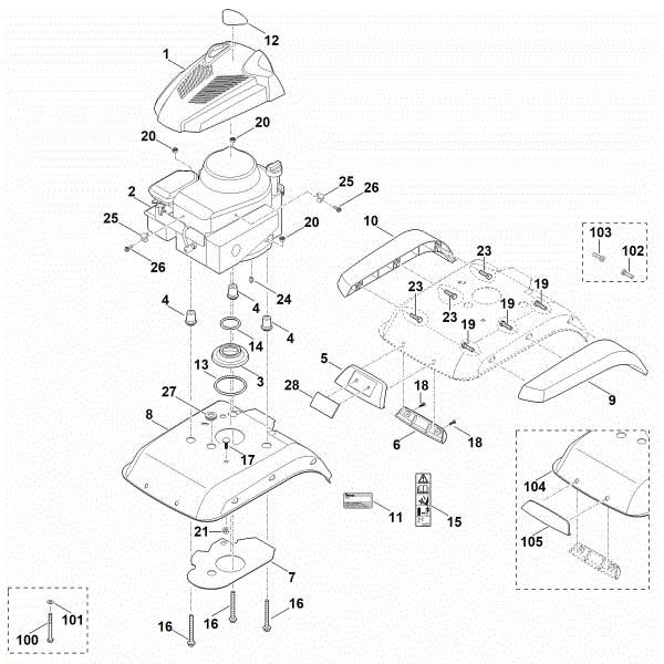 Imagem de C - Cobertura do motor HB 445.0 R