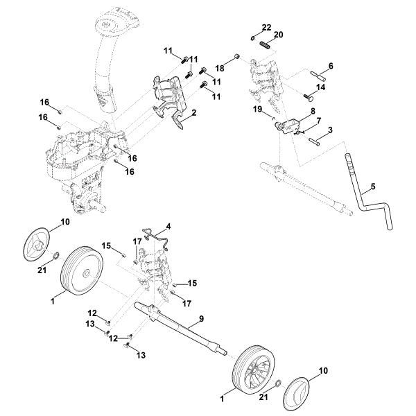 Imagem de B - Mecanismo de translação HB 445.2