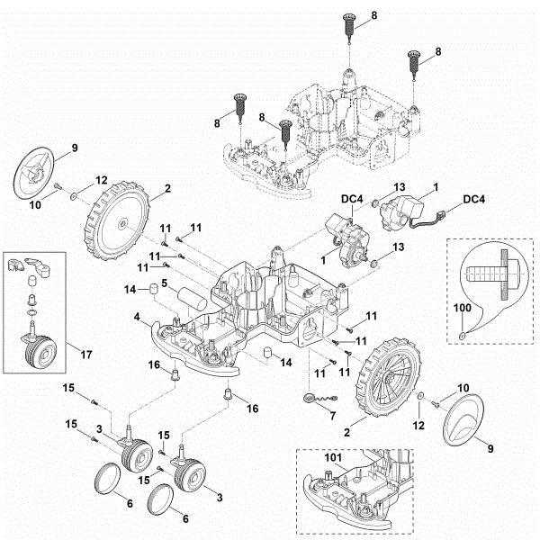 Imagem de C - Parte inferior do cárter, chassis MI 422.0