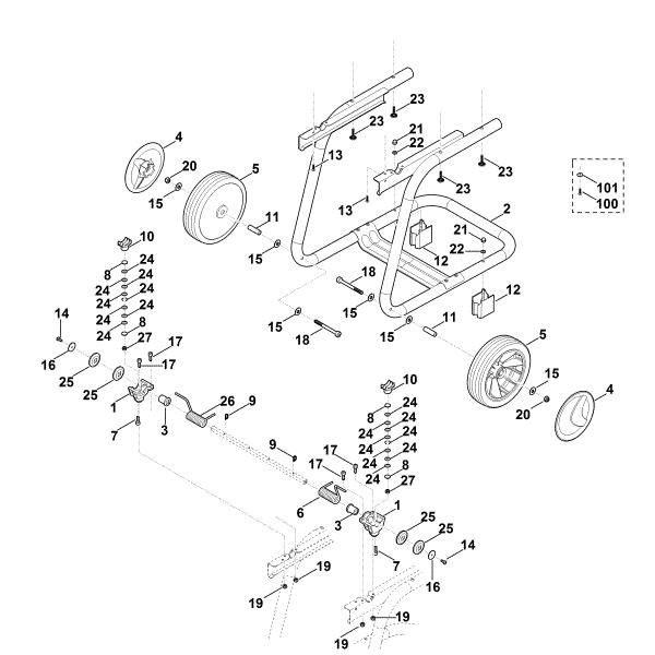 Imagem de B - Suporte da roda GE 140.0 L