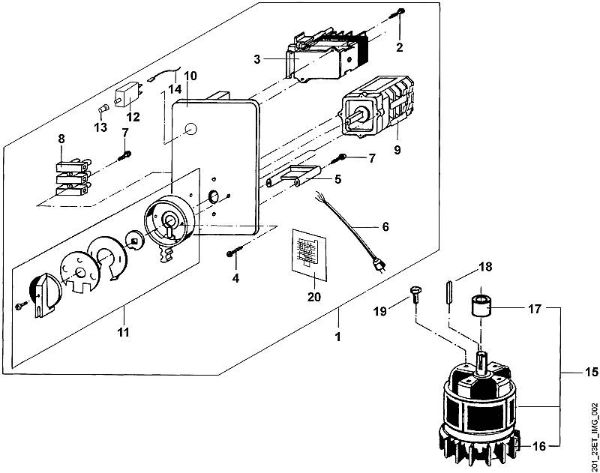 GE GE 320 B - Motor, interruptor da marca Viking