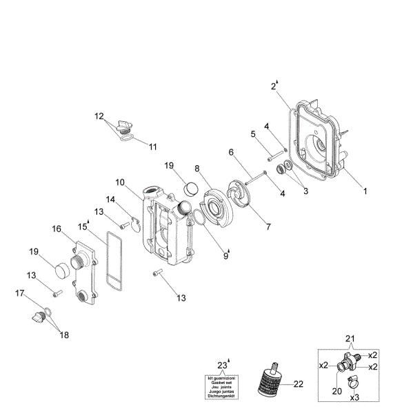 Pump assembly WP 30 Water pump