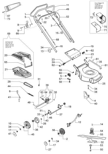 Illustrated parts list (Until May 2007) G 48 TBG Lawnmower