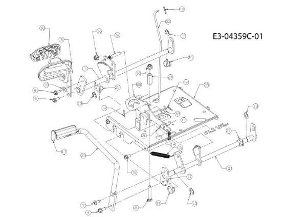 Pedals KROSSER 105/22 H Cat. 2010 Garden tractor