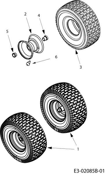 Front wheels TORNADO 97/13,5 T Cat.2010 Garden tractor