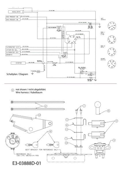Electric diagram (1/2) KROSSER 92/15,5 T Cat.2010 Garden tractor