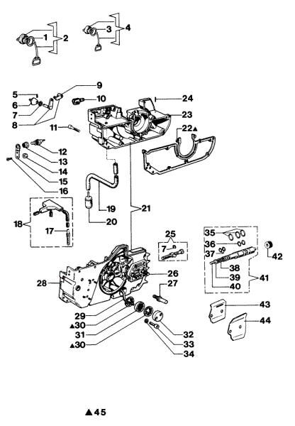 Crankcase 264F Deluxe Chainsaw