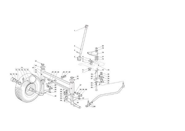 Steering arm OM 91PLUS/14,5K M Cat.2011 Garden tractor